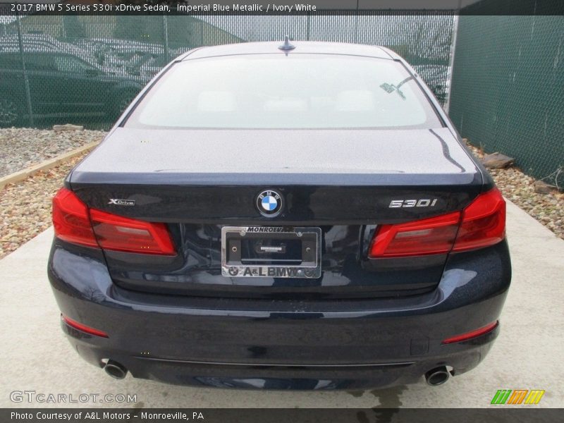 Imperial Blue Metallic / Ivory White 2017 BMW 5 Series 530i xDrive Sedan