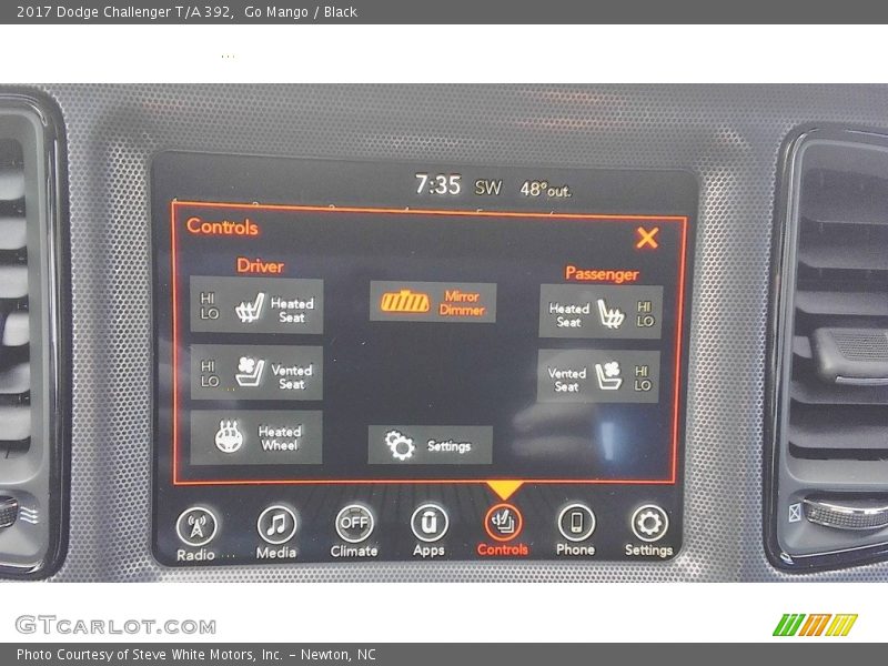 Controls of 2017 Challenger T/A 392