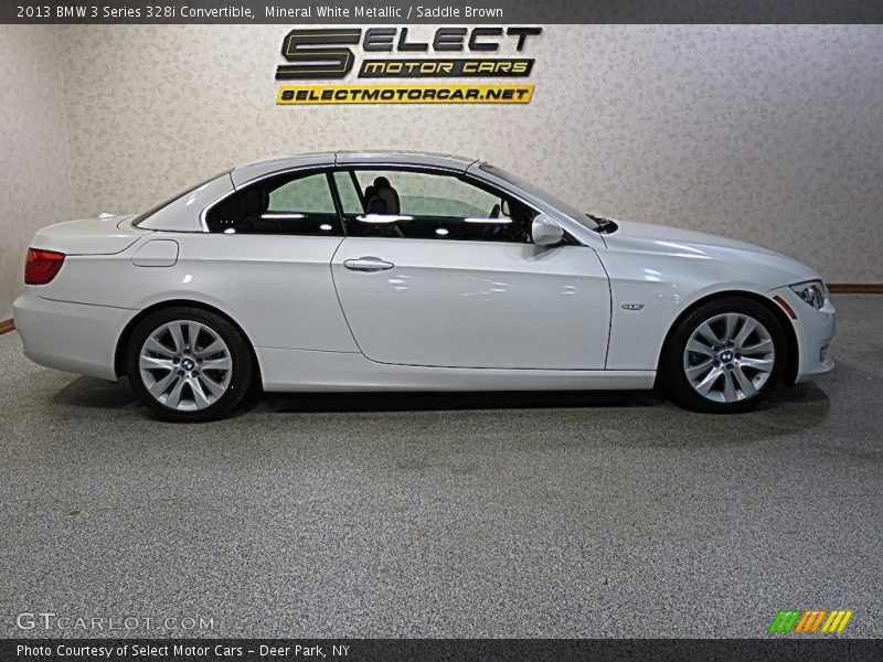 Mineral White Metallic / Saddle Brown 2013 BMW 3 Series 328i Convertible