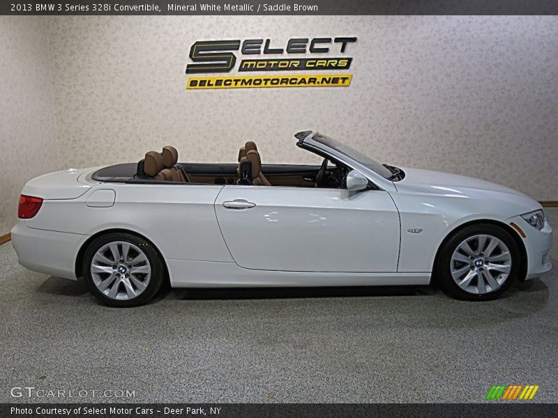 Mineral White Metallic / Saddle Brown 2013 BMW 3 Series 328i Convertible