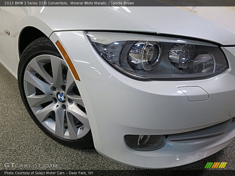 Mineral White Metallic / Saddle Brown 2013 BMW 3 Series 328i Convertible