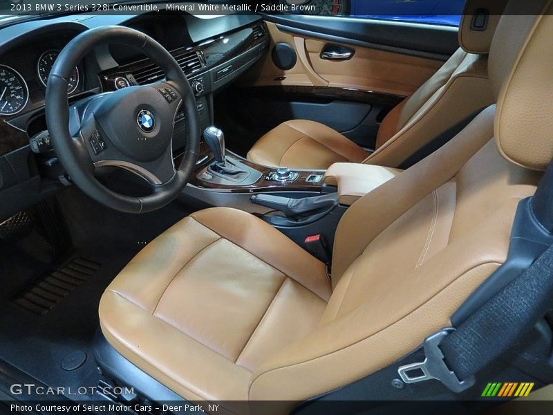 Mineral White Metallic / Saddle Brown 2013 BMW 3 Series 328i Convertible