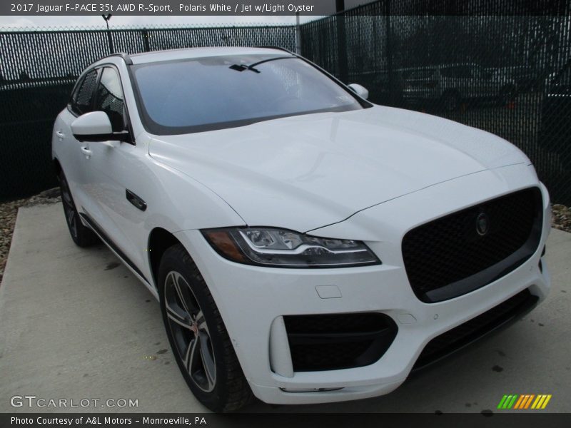 Polaris White / Jet w/Light Oyster 2017 Jaguar F-PACE 35t AWD R-Sport