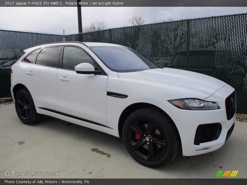 Polaris White / Jet w/Light Oyster 2017 Jaguar F-PACE 35t AWD S