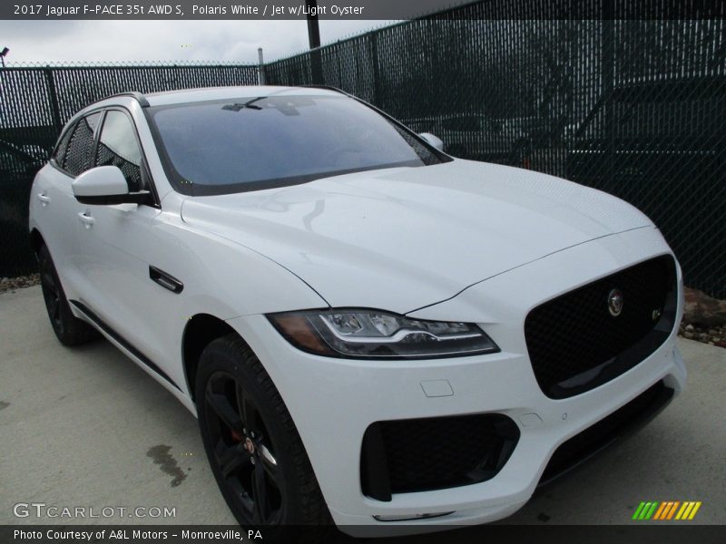 Polaris White / Jet w/Light Oyster 2017 Jaguar F-PACE 35t AWD S