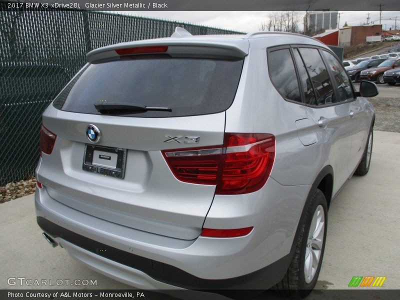Glacier Silver Metallic / Black 2017 BMW X3 xDrive28i
