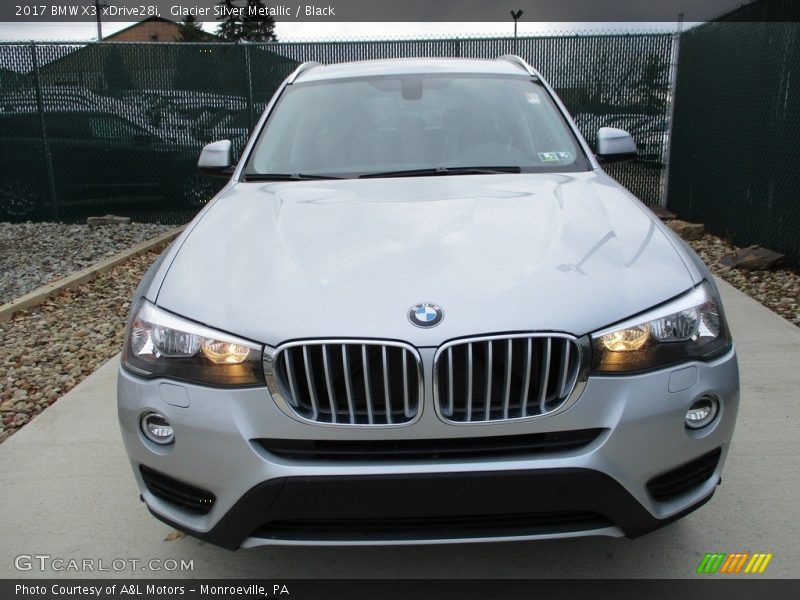 Glacier Silver Metallic / Black 2017 BMW X3 xDrive28i