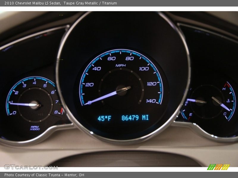 Taupe Gray Metallic / Titanium 2010 Chevrolet Malibu LS Sedan