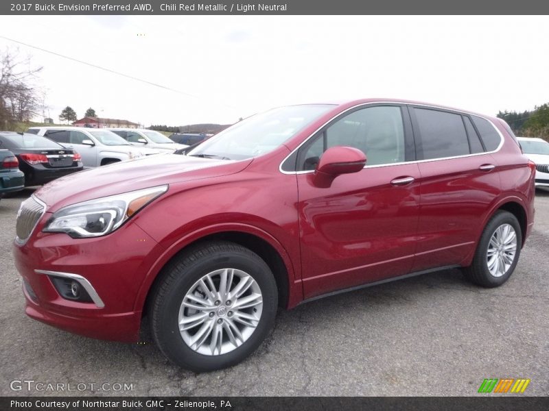 Chili Red Metallic / Light Neutral 2017 Buick Envision Preferred AWD