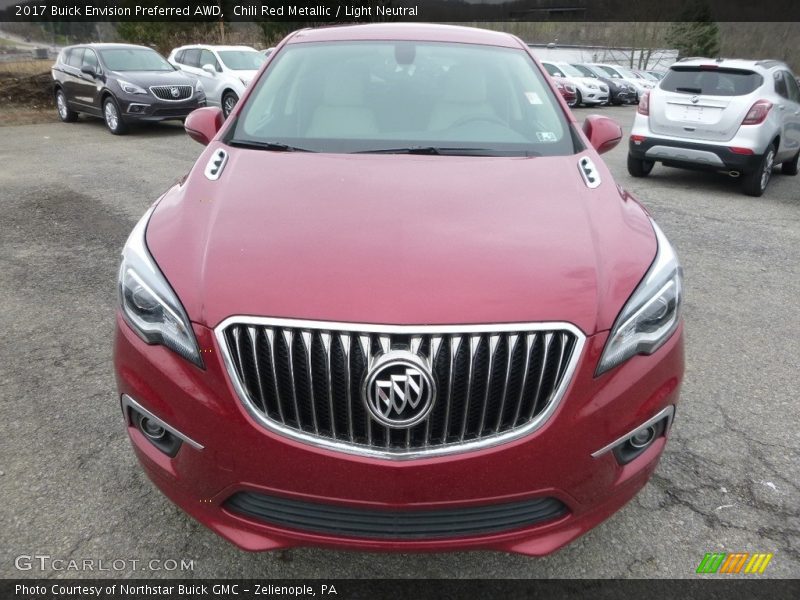 Chili Red Metallic / Light Neutral 2017 Buick Envision Preferred AWD