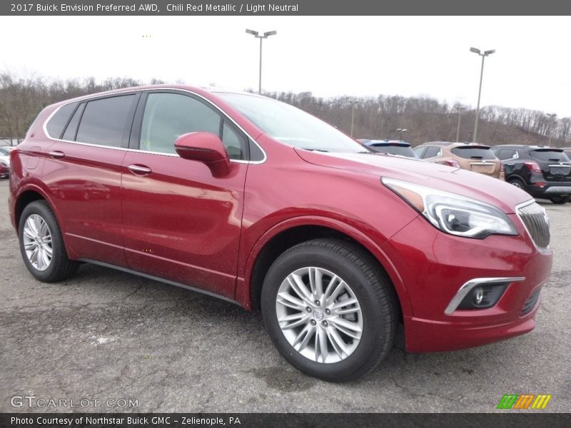 Chili Red Metallic / Light Neutral 2017 Buick Envision Preferred AWD