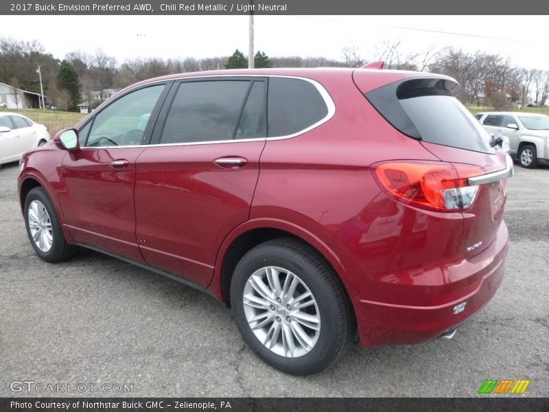 Chili Red Metallic / Light Neutral 2017 Buick Envision Preferred AWD