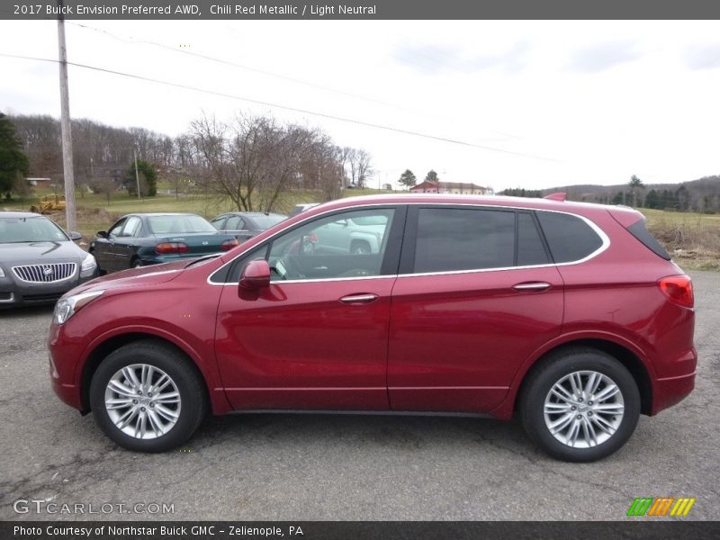 Chili Red Metallic / Light Neutral 2017 Buick Envision Preferred AWD