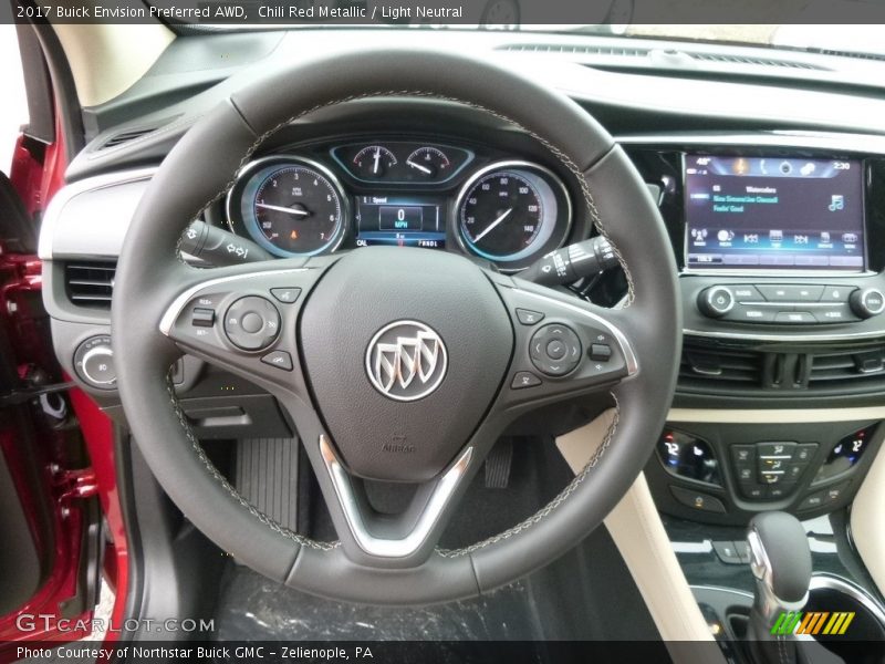 Chili Red Metallic / Light Neutral 2017 Buick Envision Preferred AWD