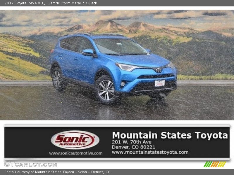Electric Storm Metallic / Black 2017 Toyota RAV4 XLE