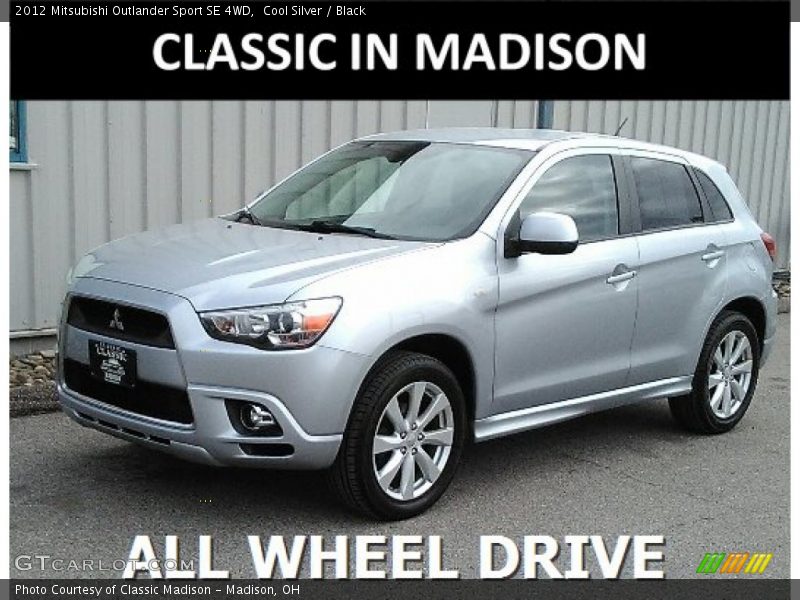 Cool Silver / Black 2012 Mitsubishi Outlander Sport SE 4WD