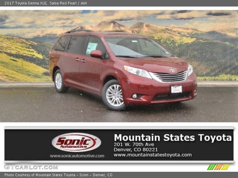 Salsa Red Pearl / Ash 2017 Toyota Sienna XLE