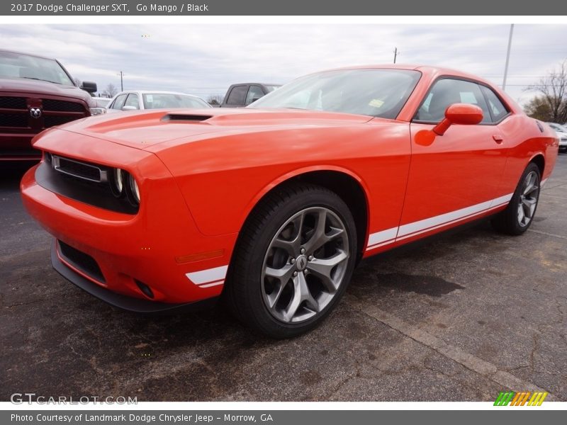 Go Mango / Black 2017 Dodge Challenger SXT