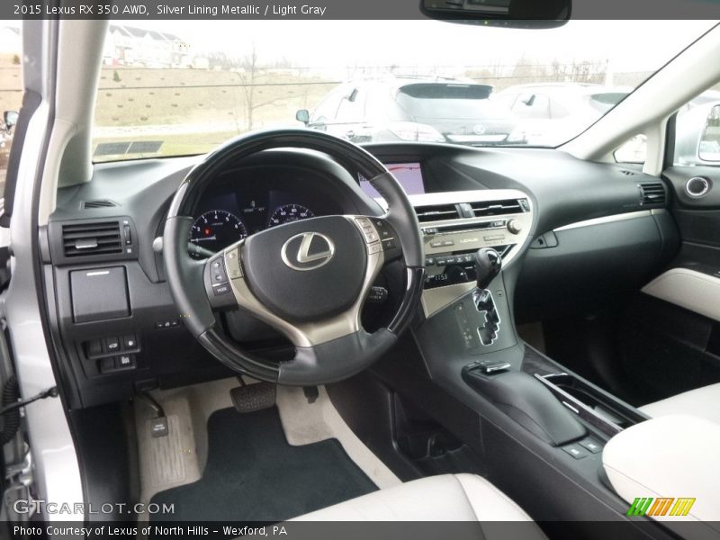 Silver Lining Metallic / Light Gray 2015 Lexus RX 350 AWD