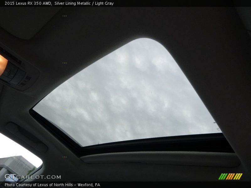 Silver Lining Metallic / Light Gray 2015 Lexus RX 350 AWD
