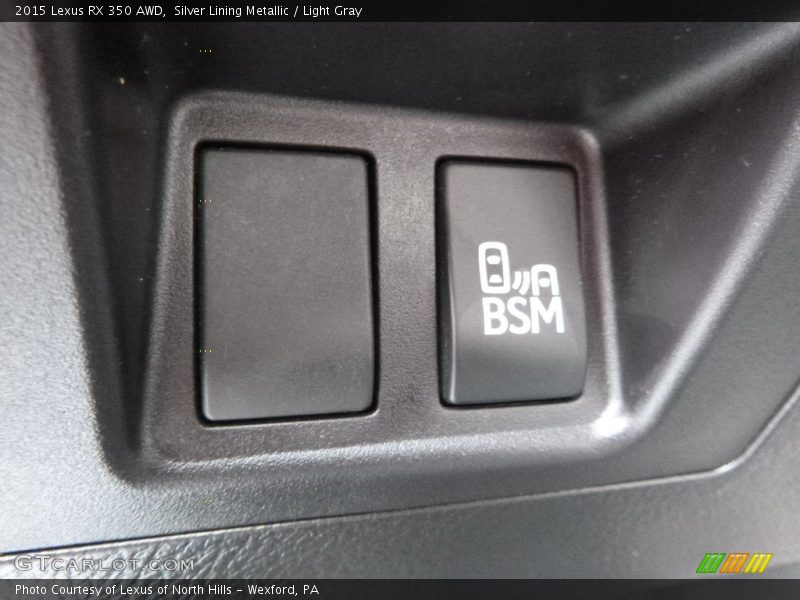 Silver Lining Metallic / Light Gray 2015 Lexus RX 350 AWD