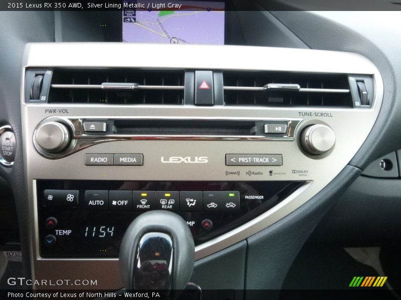 Silver Lining Metallic / Light Gray 2015 Lexus RX 350 AWD
