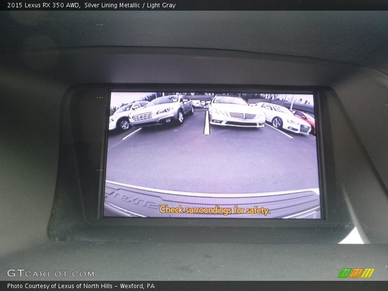 Silver Lining Metallic / Light Gray 2015 Lexus RX 350 AWD