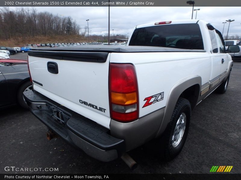 Summit White / Graphite Gray 2002 Chevrolet Silverado 1500 LS Extended Cab 4x4