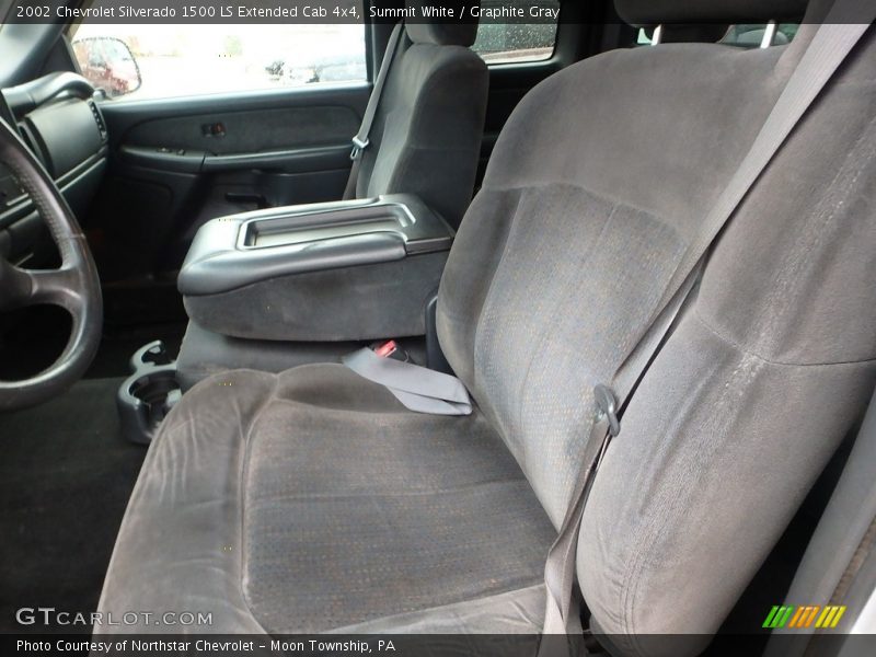 Summit White / Graphite Gray 2002 Chevrolet Silverado 1500 LS Extended Cab 4x4