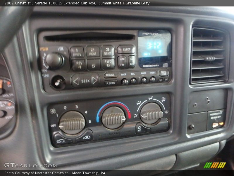 Summit White / Graphite Gray 2002 Chevrolet Silverado 1500 LS Extended Cab 4x4