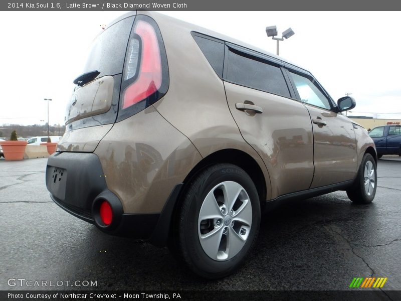 Latte Brown / Black Diamond Woven Cloth 2014 Kia Soul 1.6