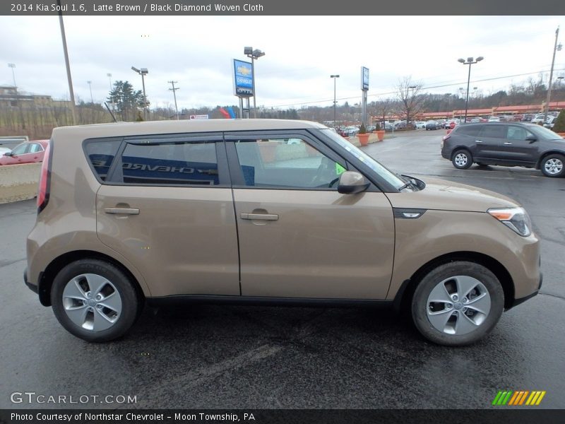 Latte Brown / Black Diamond Woven Cloth 2014 Kia Soul 1.6