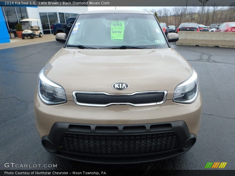 Latte Brown / Black Diamond Woven Cloth 2014 Kia Soul 1.6