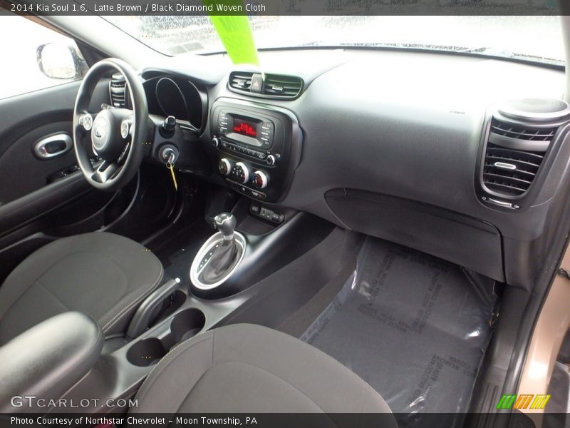 Latte Brown / Black Diamond Woven Cloth 2014 Kia Soul 1.6