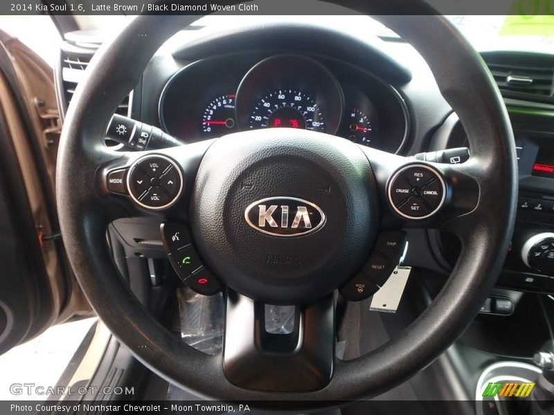 Latte Brown / Black Diamond Woven Cloth 2014 Kia Soul 1.6
