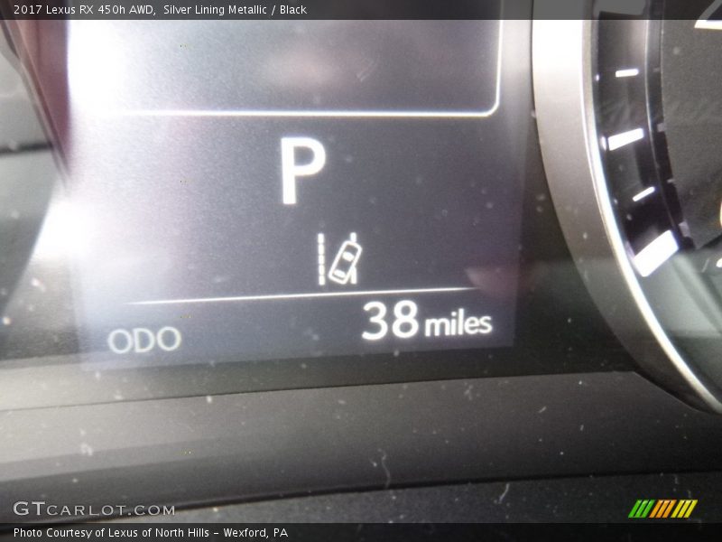 Silver Lining Metallic / Black 2017 Lexus RX 450h AWD