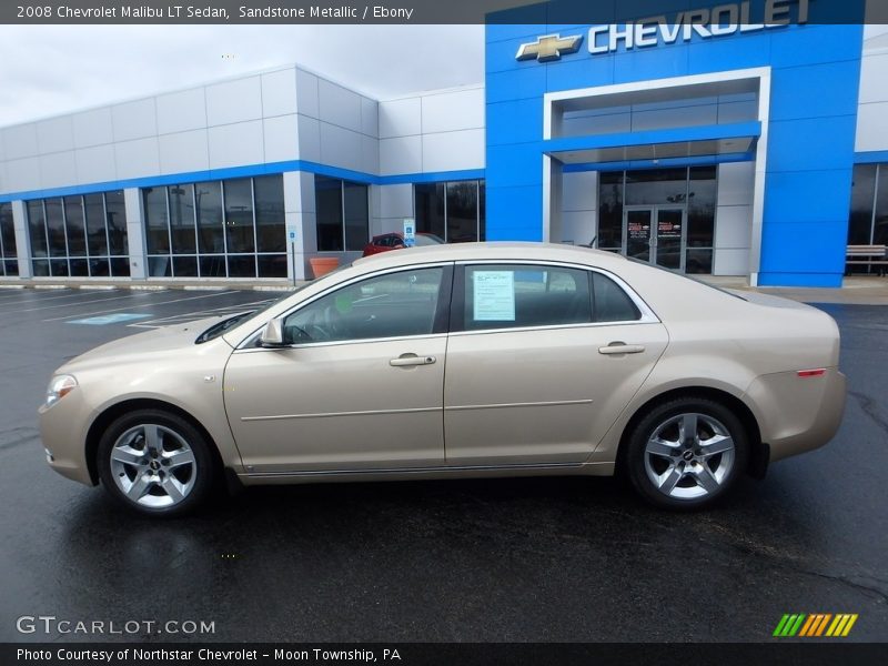 Sandstone Metallic / Ebony 2008 Chevrolet Malibu LT Sedan