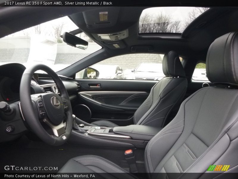 Front Seat of 2017 RC 350 F Sport AWD