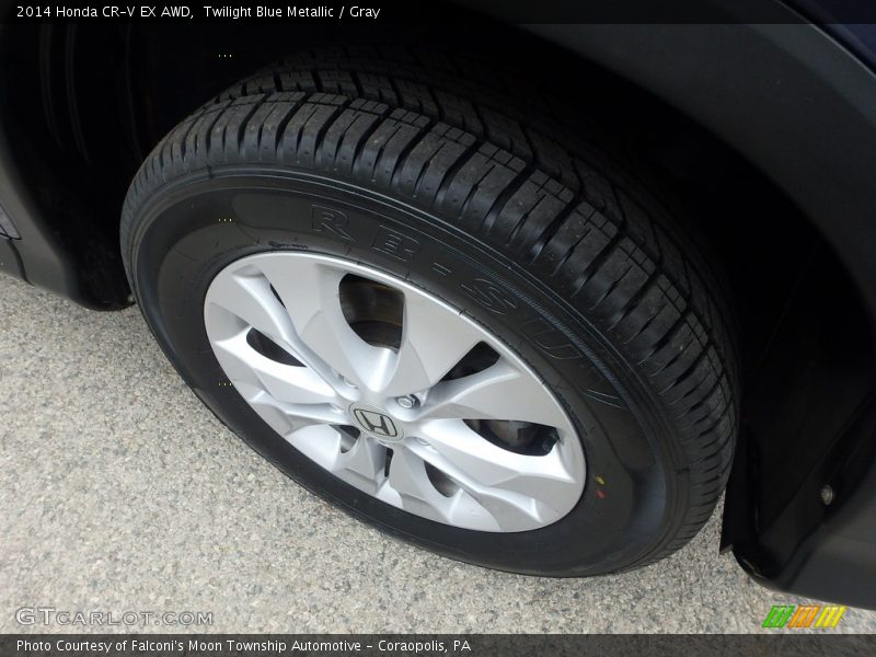 Twilight Blue Metallic / Gray 2014 Honda CR-V EX AWD