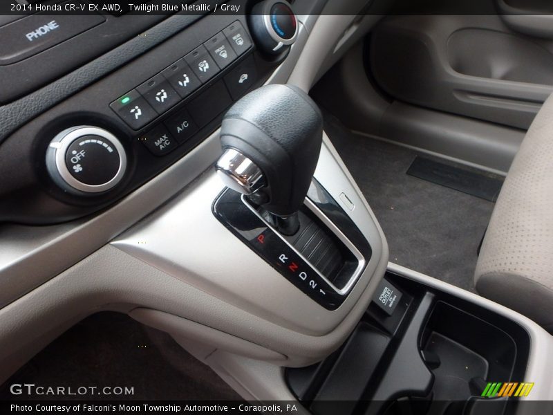 Twilight Blue Metallic / Gray 2014 Honda CR-V EX AWD