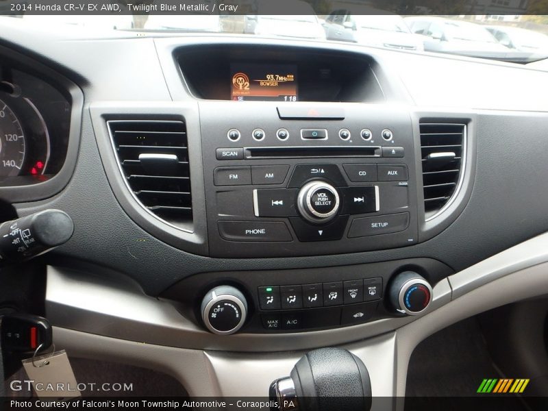 Twilight Blue Metallic / Gray 2014 Honda CR-V EX AWD