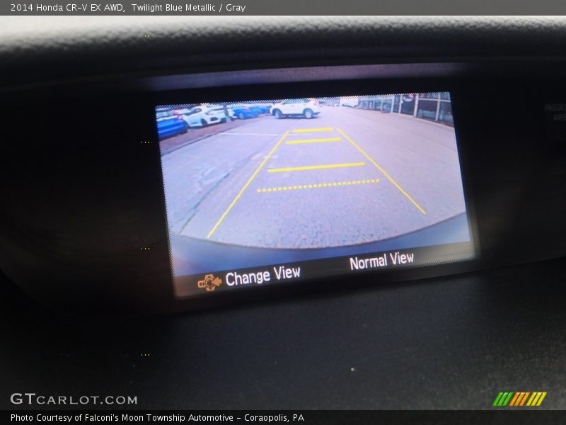 Twilight Blue Metallic / Gray 2014 Honda CR-V EX AWD