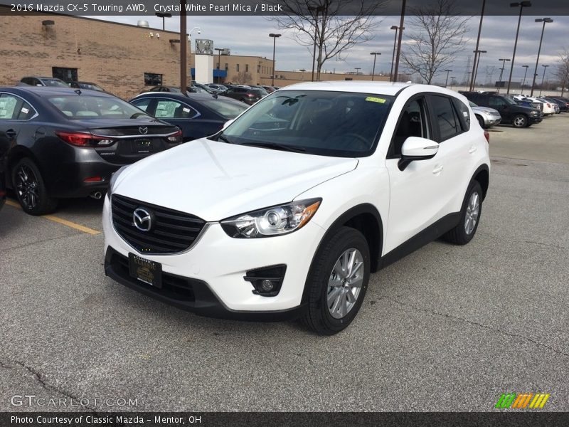 Crystal White Pearl Mica / Black 2016 Mazda CX-5 Touring AWD