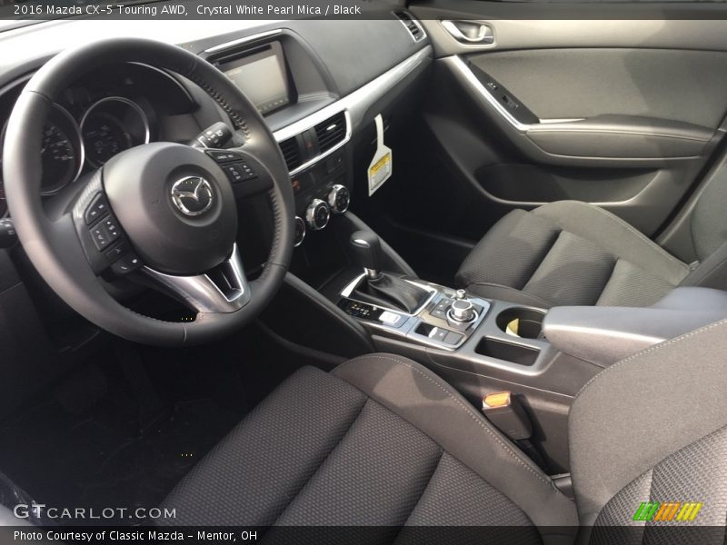 Crystal White Pearl Mica / Black 2016 Mazda CX-5 Touring AWD