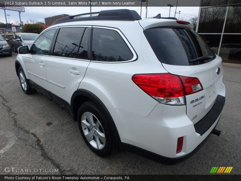 Satin White Pearl / Warm Ivory Leather 2013 Subaru Outback 2.5i Limited