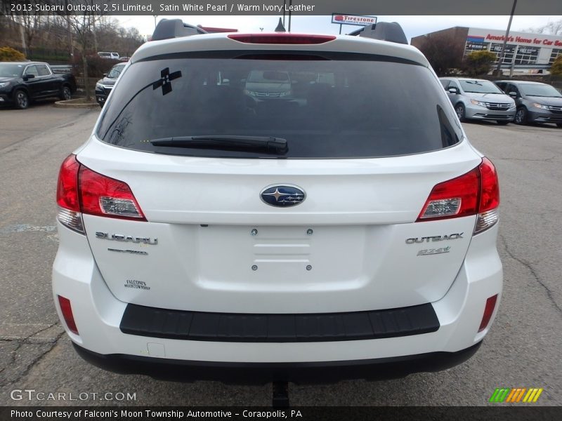 Satin White Pearl / Warm Ivory Leather 2013 Subaru Outback 2.5i Limited