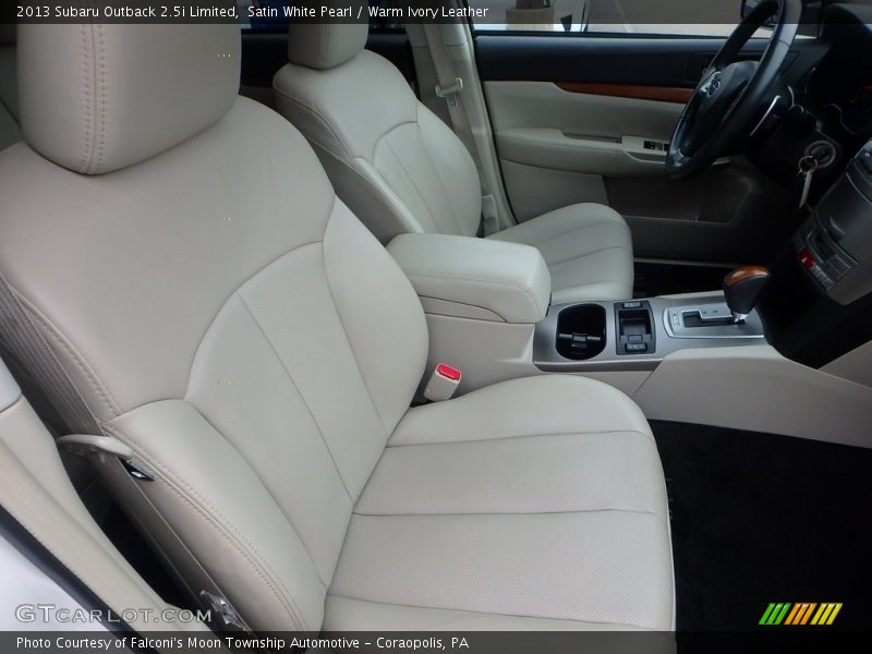 Satin White Pearl / Warm Ivory Leather 2013 Subaru Outback 2.5i Limited