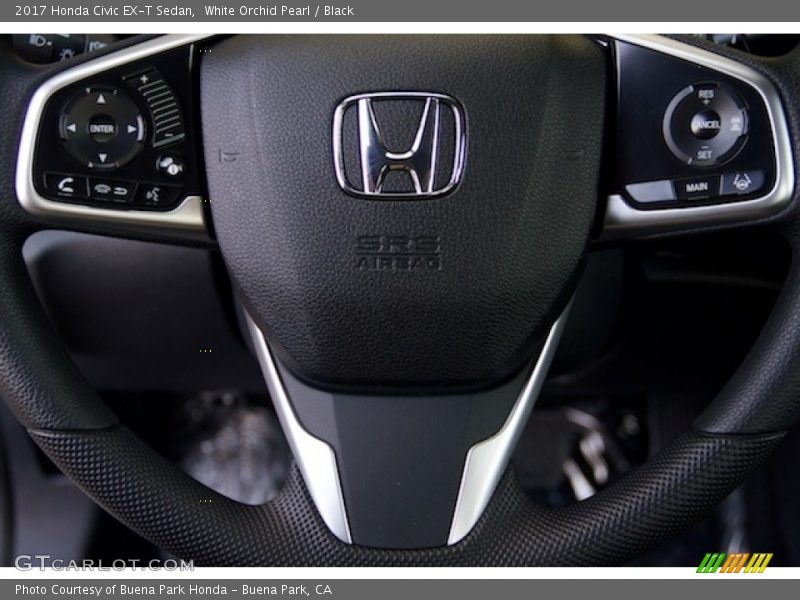 White Orchid Pearl / Black 2017 Honda Civic EX-T Sedan