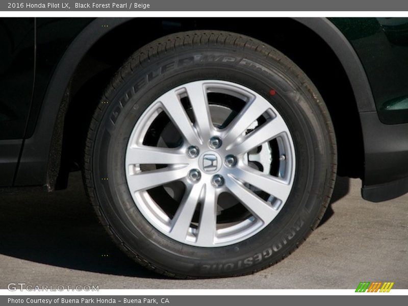 Black Forest Pearl / Beige 2016 Honda Pilot LX
