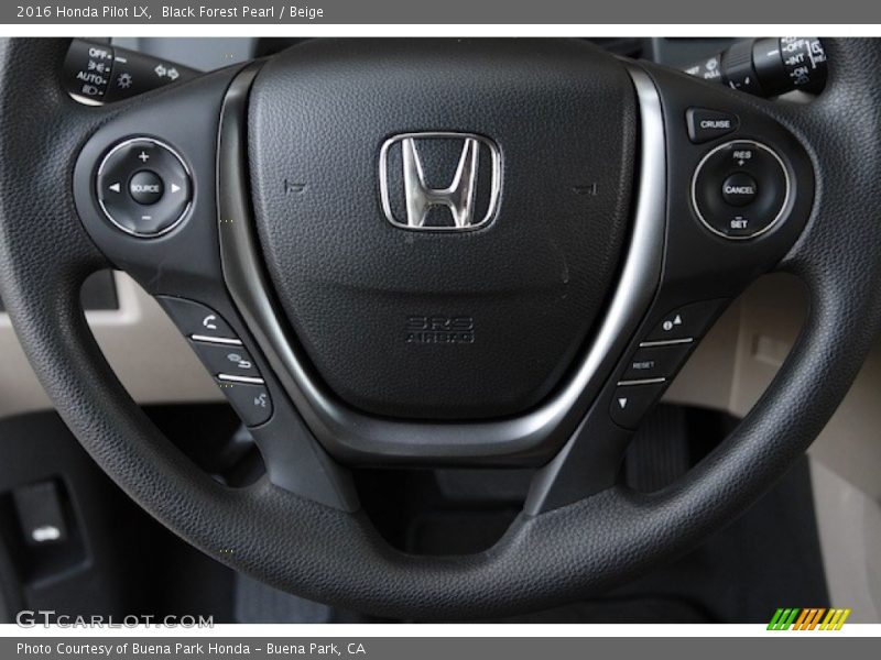 Black Forest Pearl / Beige 2016 Honda Pilot LX